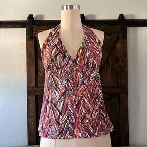 Captiva Tankini halter swimwear top Sz-Large